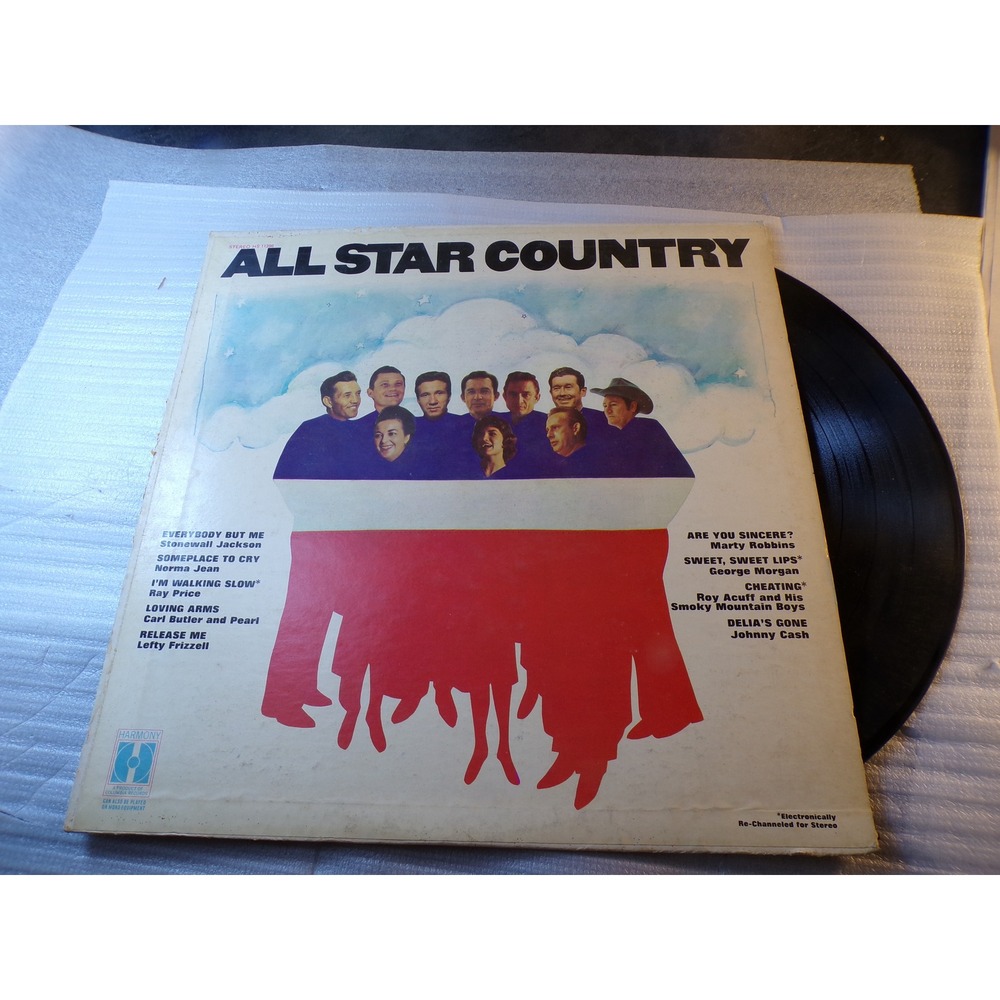All Star Country Vinyl LP Harmony HS 11296 Johnny Cash Marty Robbins 33 RPM